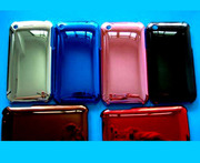   яркий пластмассовый перламутровый чехол хром для iPhone 3G 3Gs  